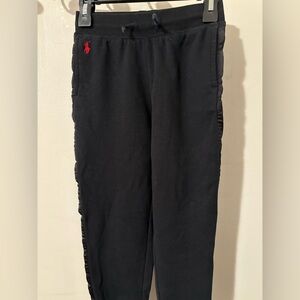 Polo by Ralph Lauren Kids Black Sweatpants with Red Logo